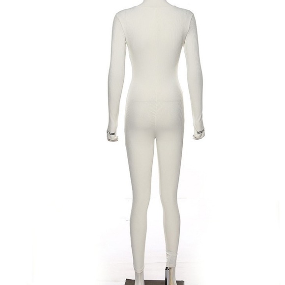 Lucky Label Make a Wish White Ribbed Jumpsuit - Picture 12 of 14